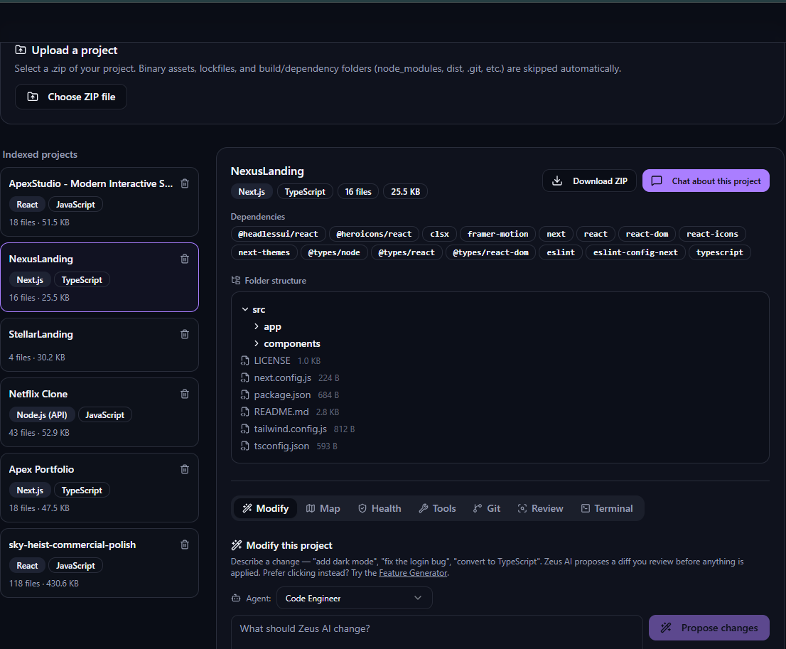 Zeus AI Workspace